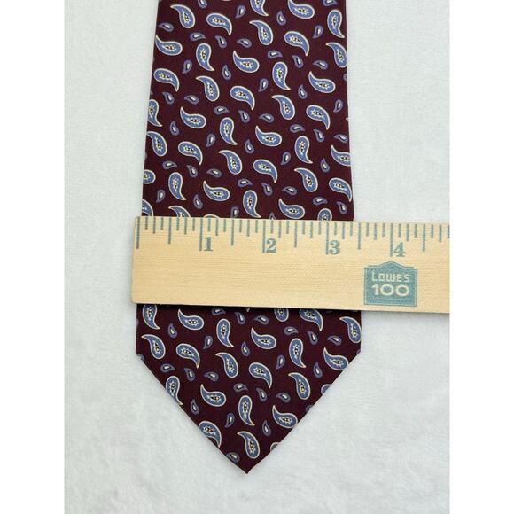 Polo Ralph Lauren Paisley Silk Neck Tie Made By Hand USA VTG - Picture 7 of 7
